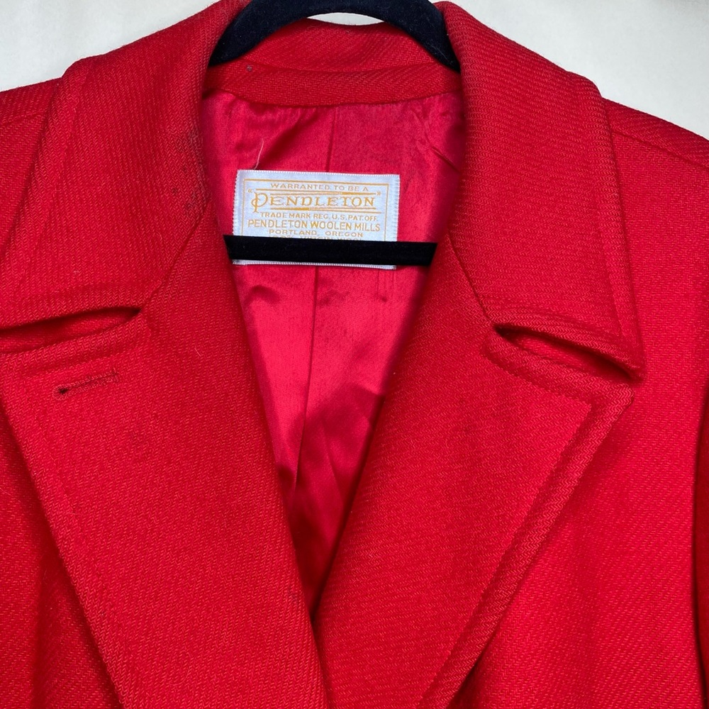 Vintage Pendleton 1950’s Wool Double Breasted Pea… - image 3